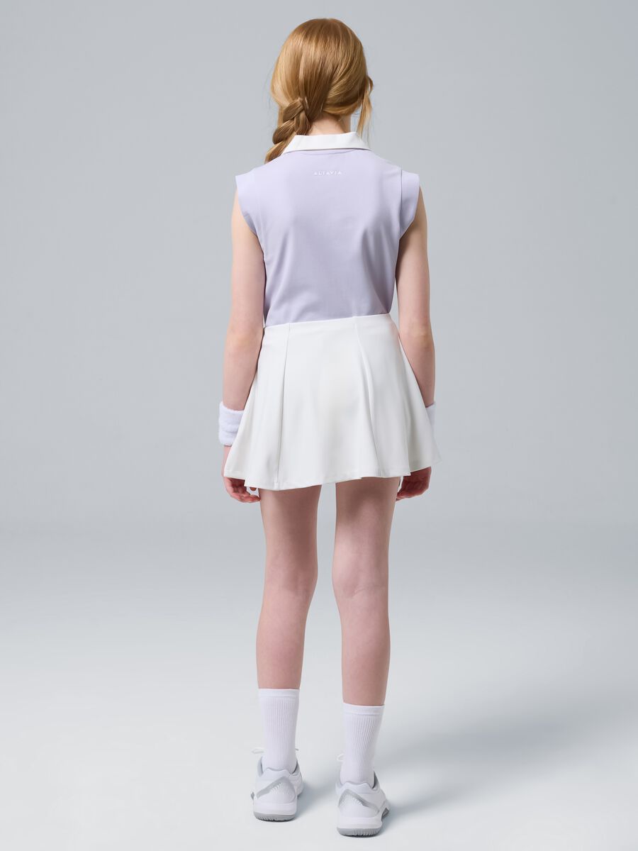 ALTAVIA COURT white performance skirt in stretch technical fabric_2