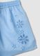 Light blue organic cotton pyjama shorts with embroidery_1
