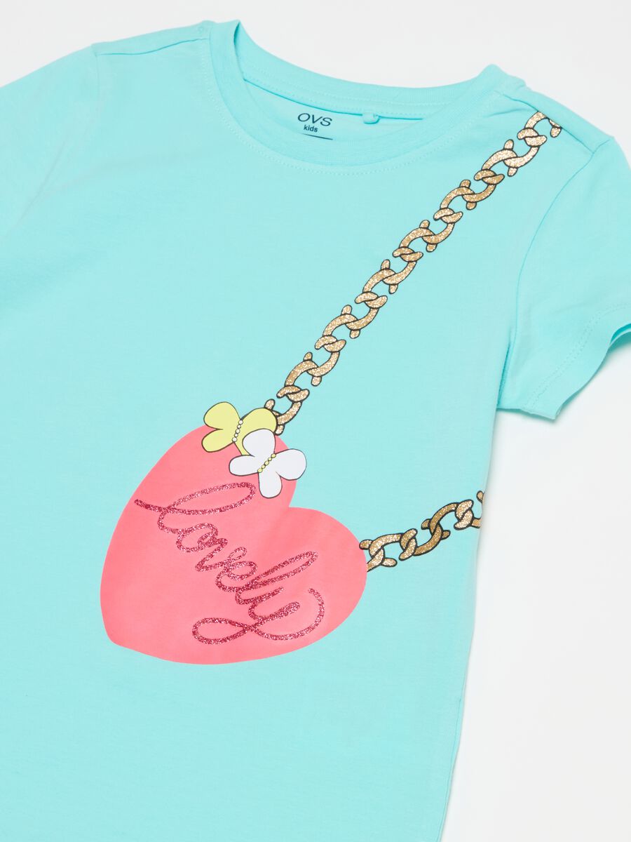 T-shirt with glitter details and print_2