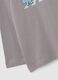 T-shirt infantil cinza regular fit de algod&atilde;o puro com estampa_3
