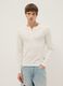 Beige pure cotton regular fit sweater with buttons_0
