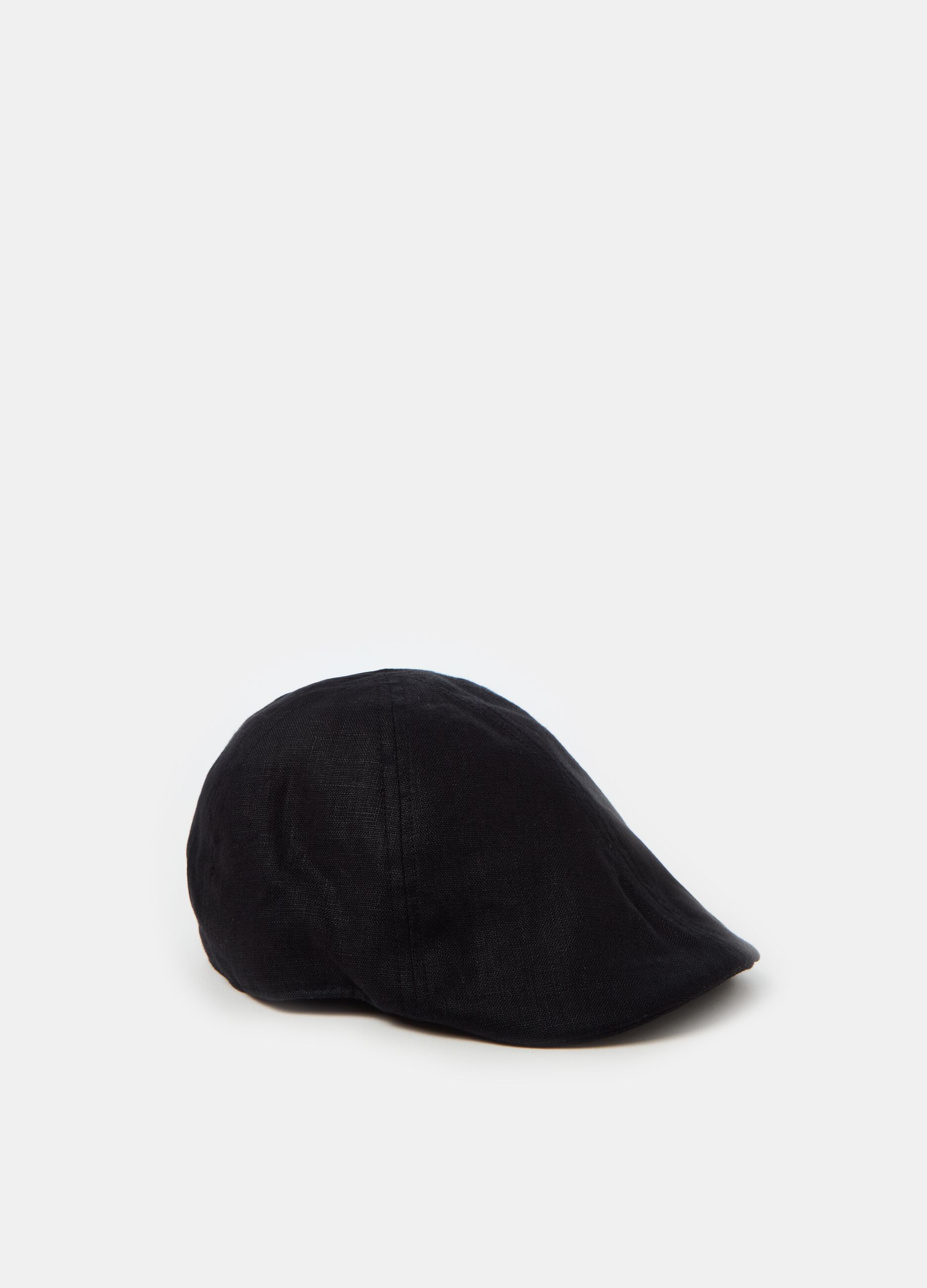 Linen flat cap