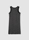 Girls&rsquo; black fitted stretch cotton dress with hearts_4