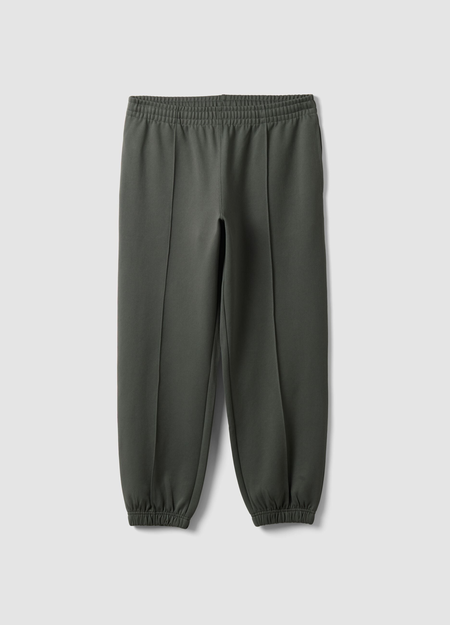 Green relaxed-fit stretch jogger trousers
