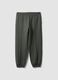Green relaxed-fit stretch jogger trousers_0