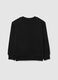 Children's black cotton sweatshirt in regular fit with print_1