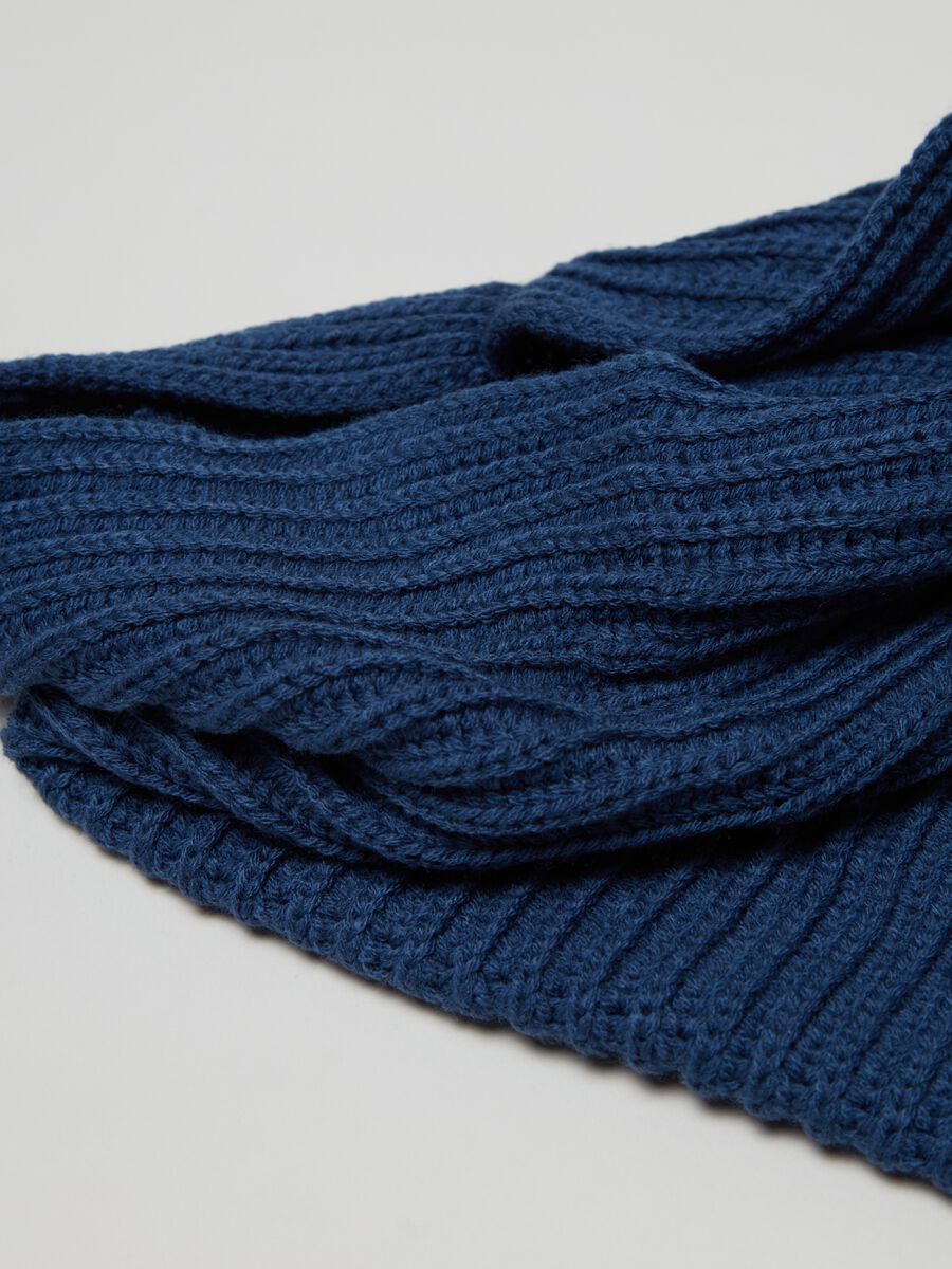 Rib knit neck warmer_1