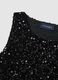 Black regular fit tank top with sequins_5