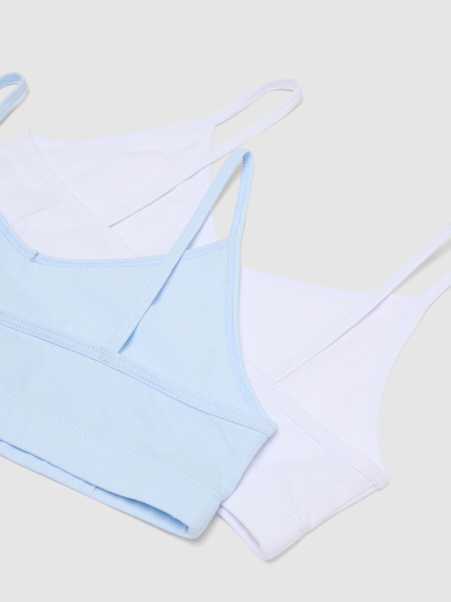 Multicoloured Stretch Cotton Girl's Bra Twinpack_3