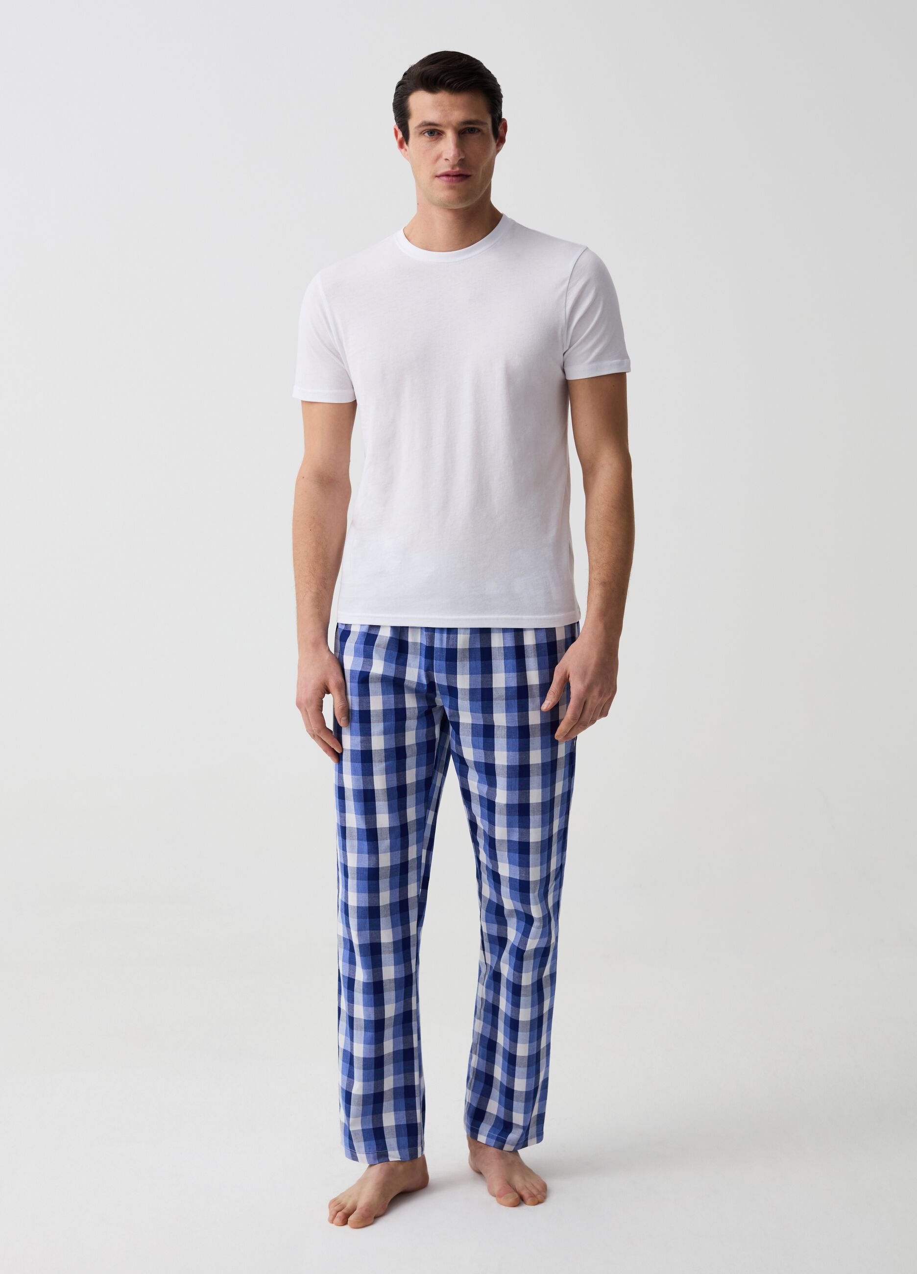 Pantalón de pijama de algodón estampado
