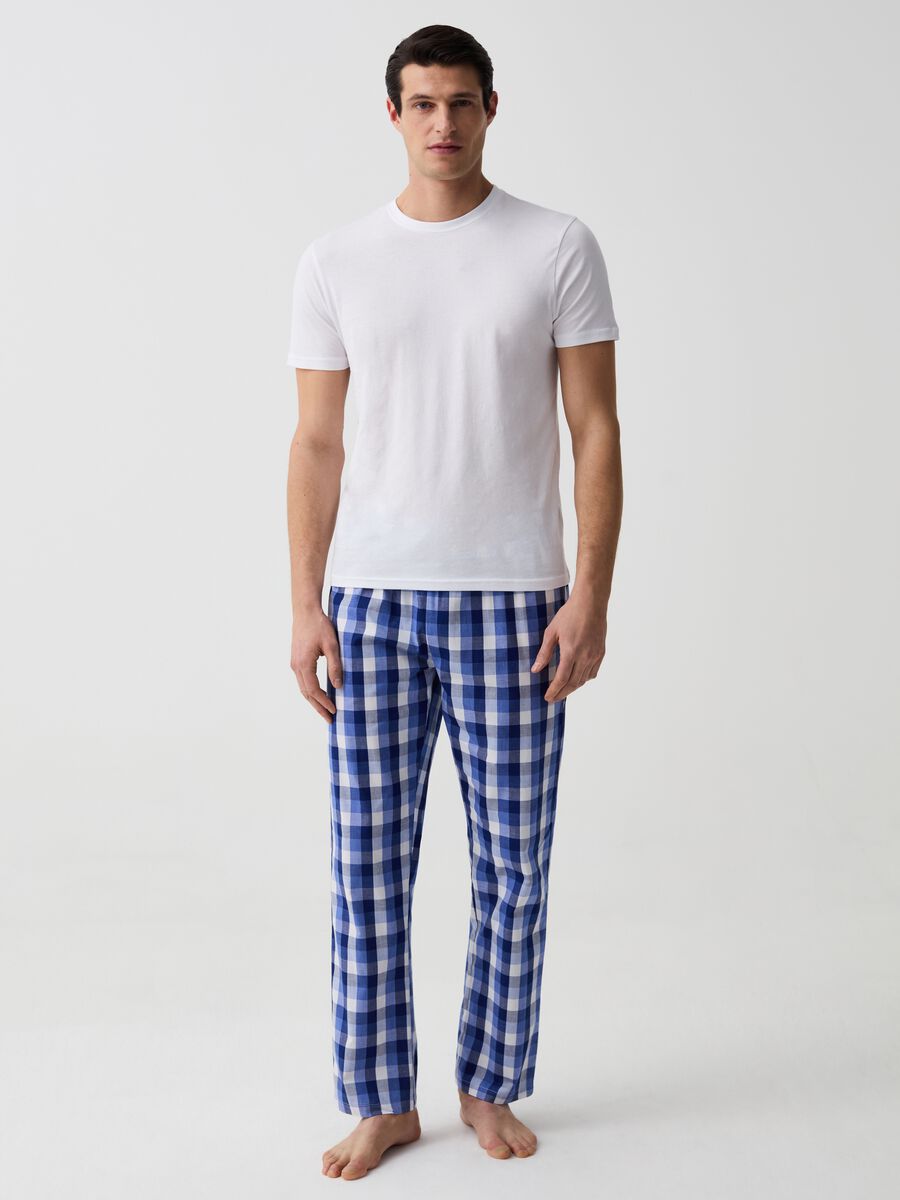 Pyjama trousers in patterned cotton_0