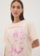 T-shirt rosa em algod&atilde;o puro com estampado frontal Sakura, corte regular_2