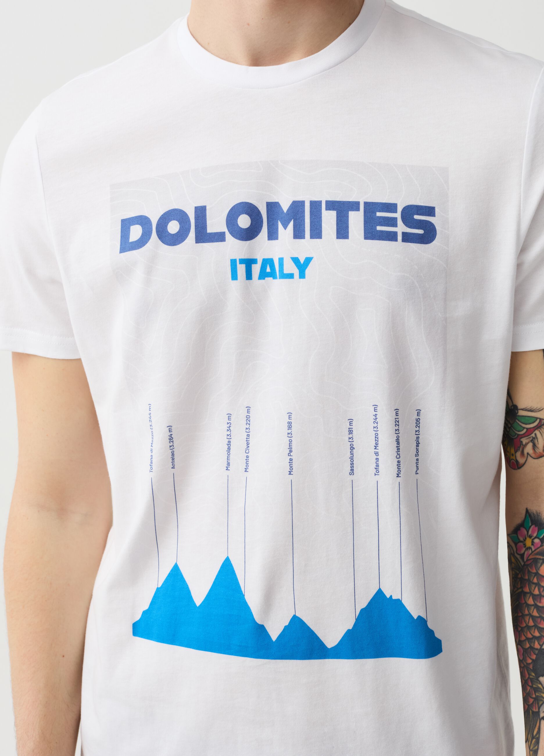 T-shirt con stampa Dolomiti
