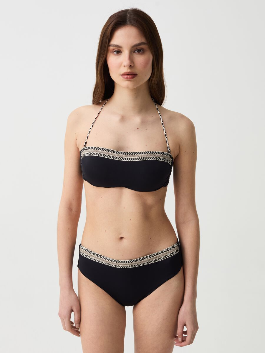 Bandeau bikini top with traditional insert_1