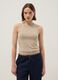 Beiger Glitzer-Top mit d&uuml;nnen Tr&auml;gern, regul&auml;re Passform_0