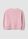 Sweatshirt rosa em algod&atilde;o puro com estampado de cora&ccedil;&atilde;o, corte regular, para menina_1