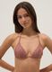 Pink metallic crochet triangle bikini top_1