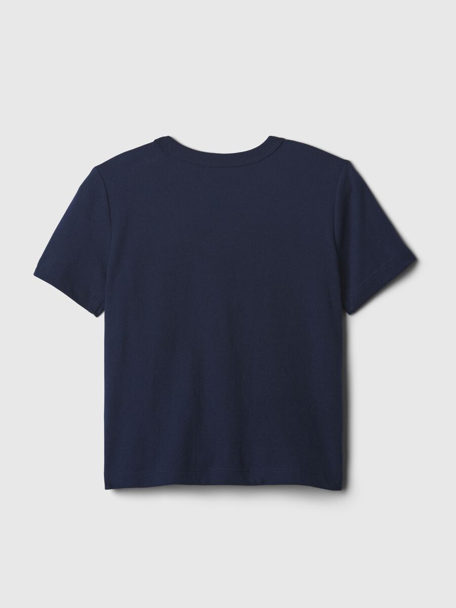 T-shirt in cotone con stampa logo e ruspa_1