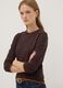 Brauner Pullover aus Viskosemix mit langen &Auml;rmeln_0