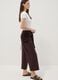 Pantaloni culotte marroni in misto viscosa_0