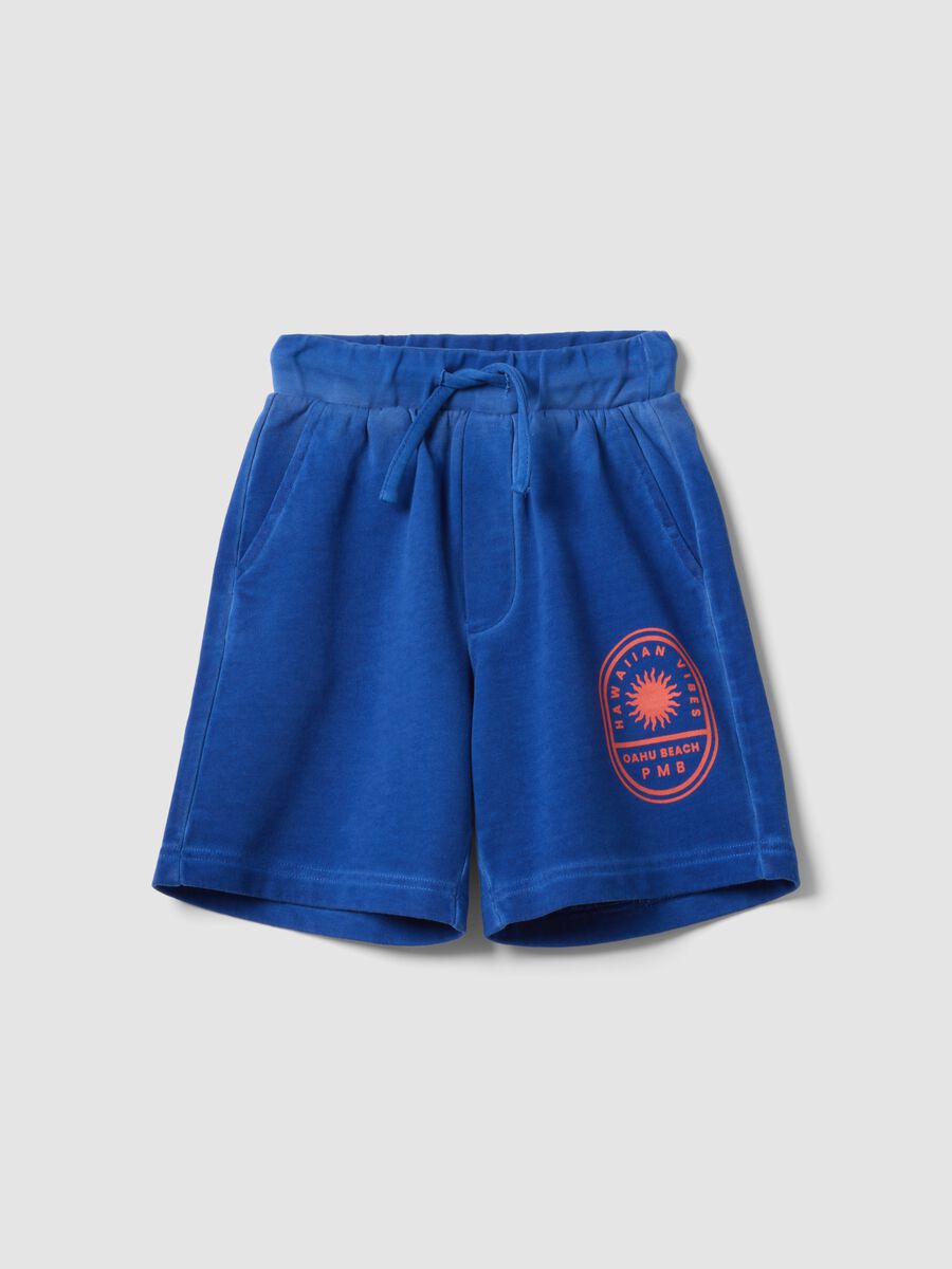 Short cargo bleu 100 % coton gar&ccedil;on &ndash; coupe baggy_0