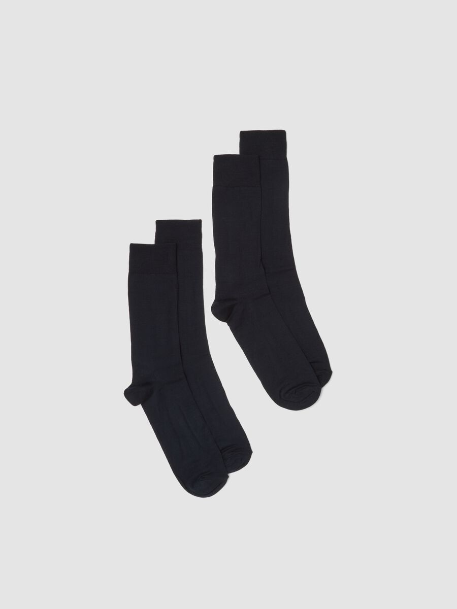 2-pack of blue midi socks in stretch fabric_0