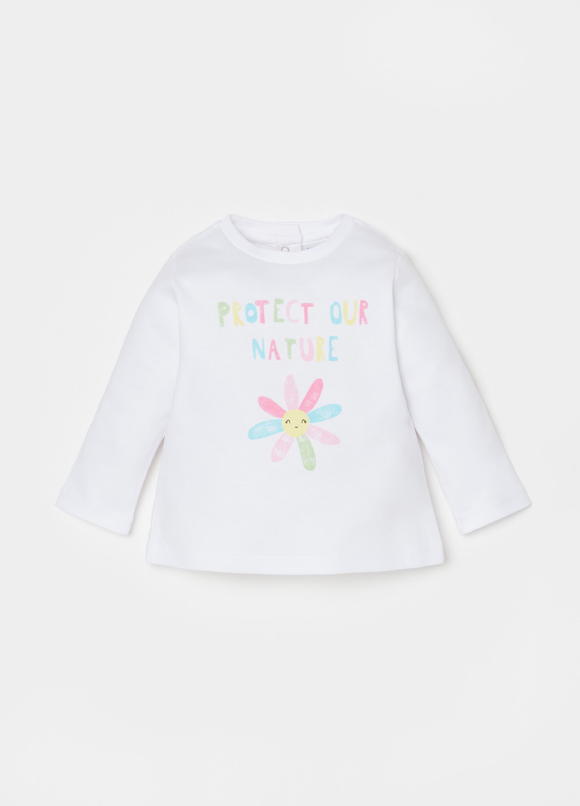 Camiseta algodón 100% estampado flor