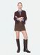 Brauner Rundhals-Cardigan aus Lyocell-Wollmix im Oversize-Fit_1