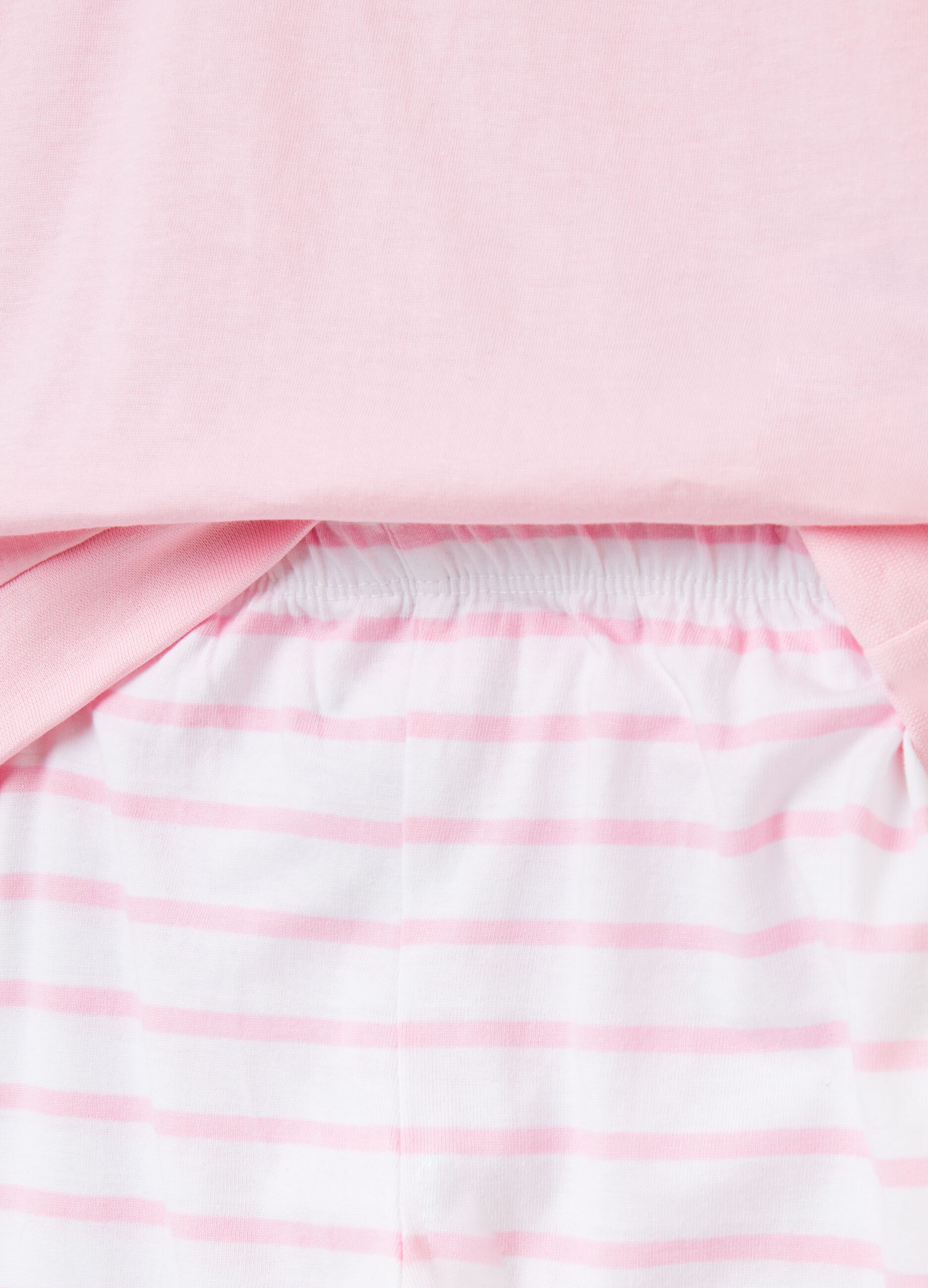 Long pyjamas with striped pattern