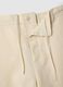 White pure linen trousers with regular fit_5