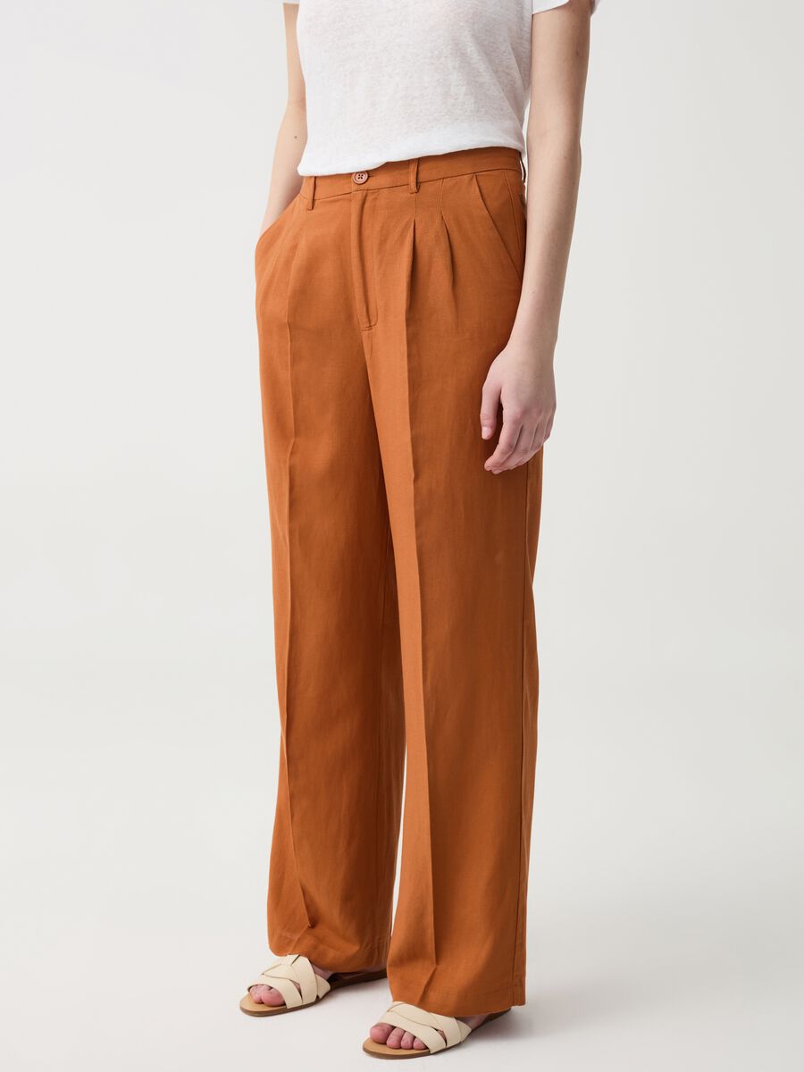 Wide-leg trousers with darts_2
