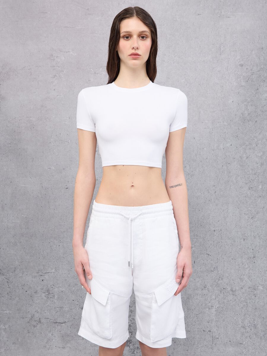 Camiseta Crop Blanca_0