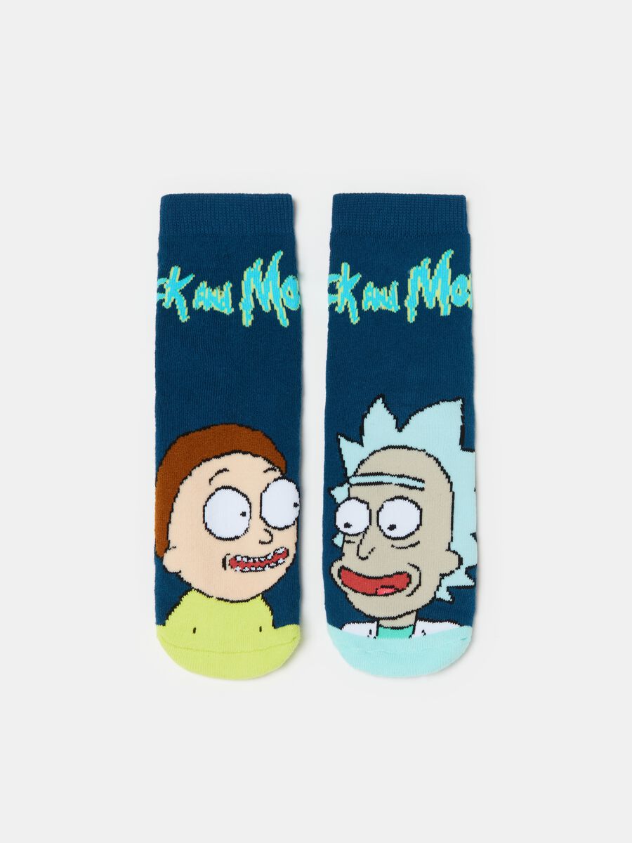Calcetines antideslizantes con estampado Rick y Morty_0