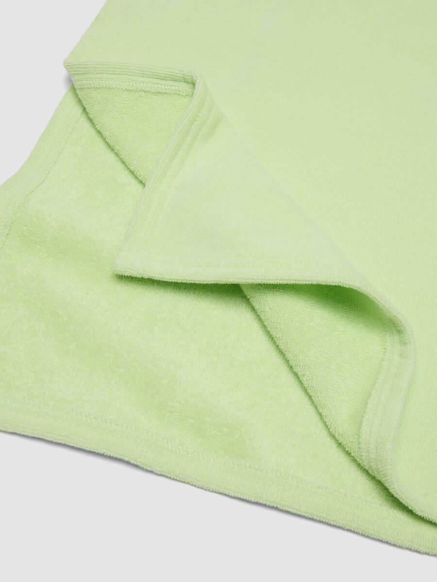 Gr&uuml;nes Baby-Strandponcho aus reiner Baumwolle mit Kapuze_3