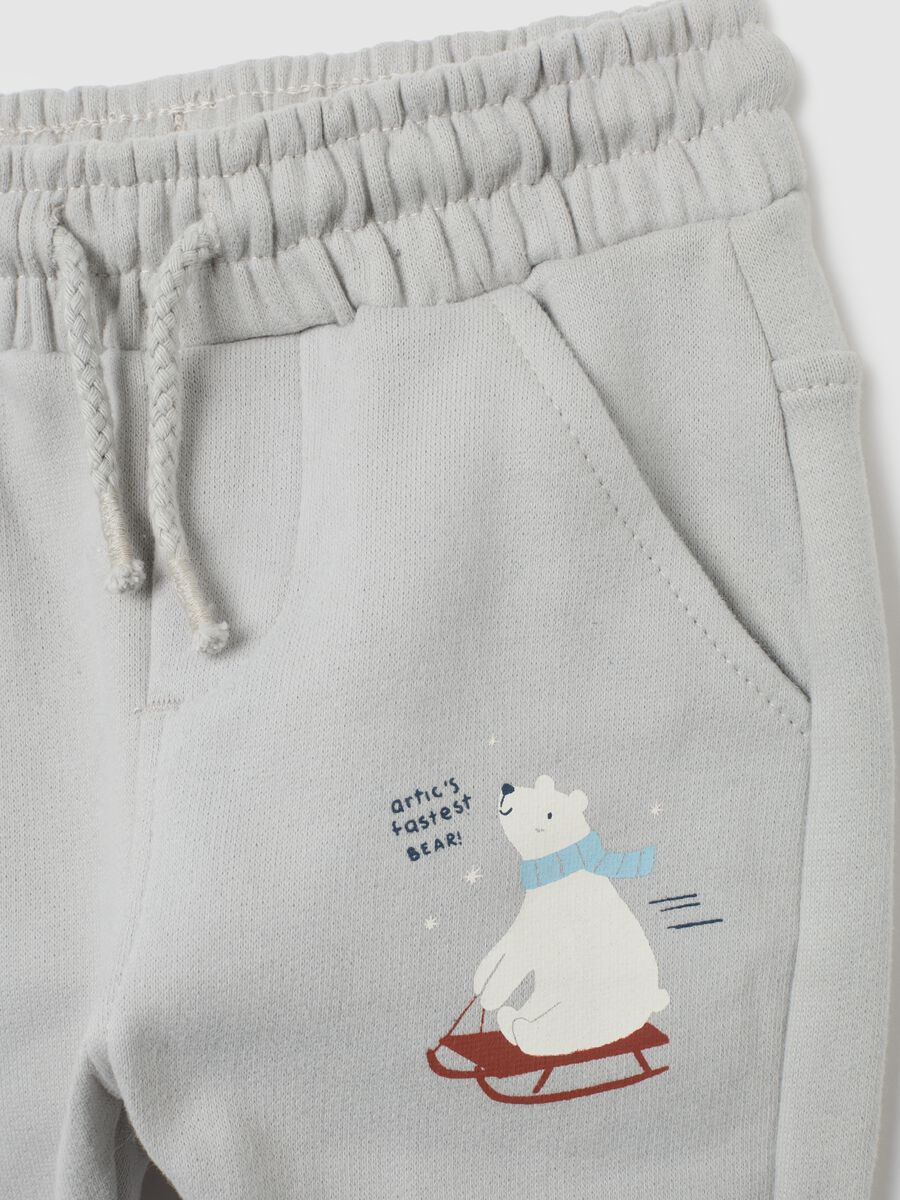 Children's grey pure cotton trousers regular fit_2