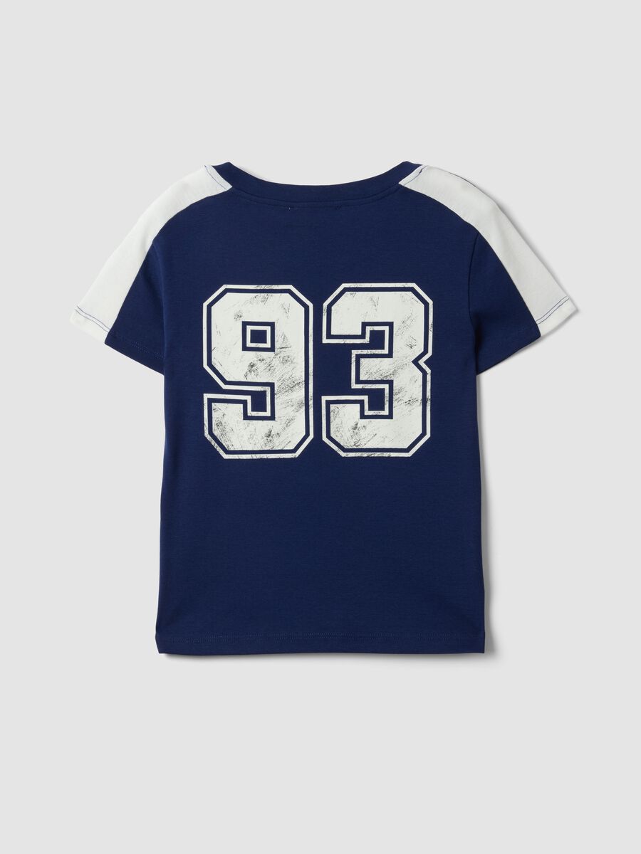 Blue pure cotton crew-neck T-shirt with New York City print_1