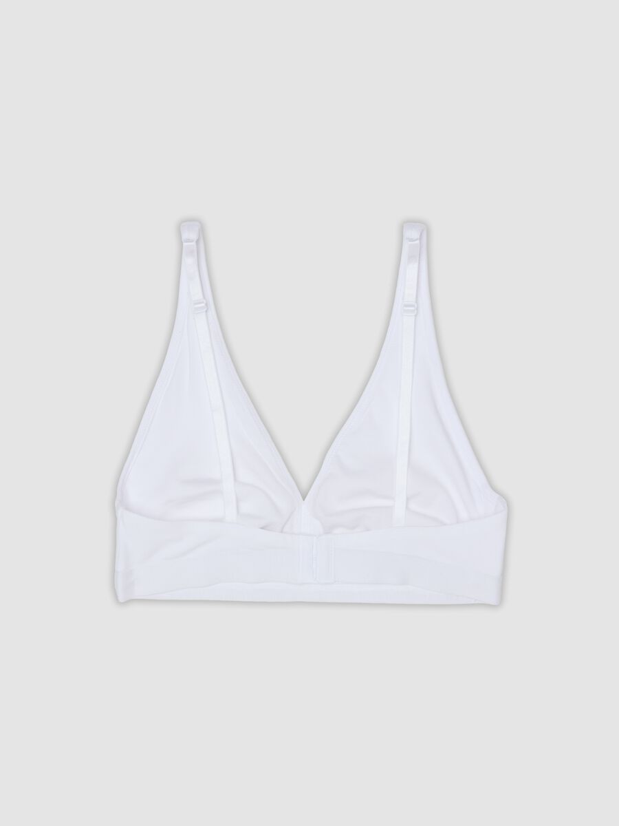 White stretch organic cotton triangle bra_2