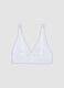 White stretch organic cotton triangle bra_2