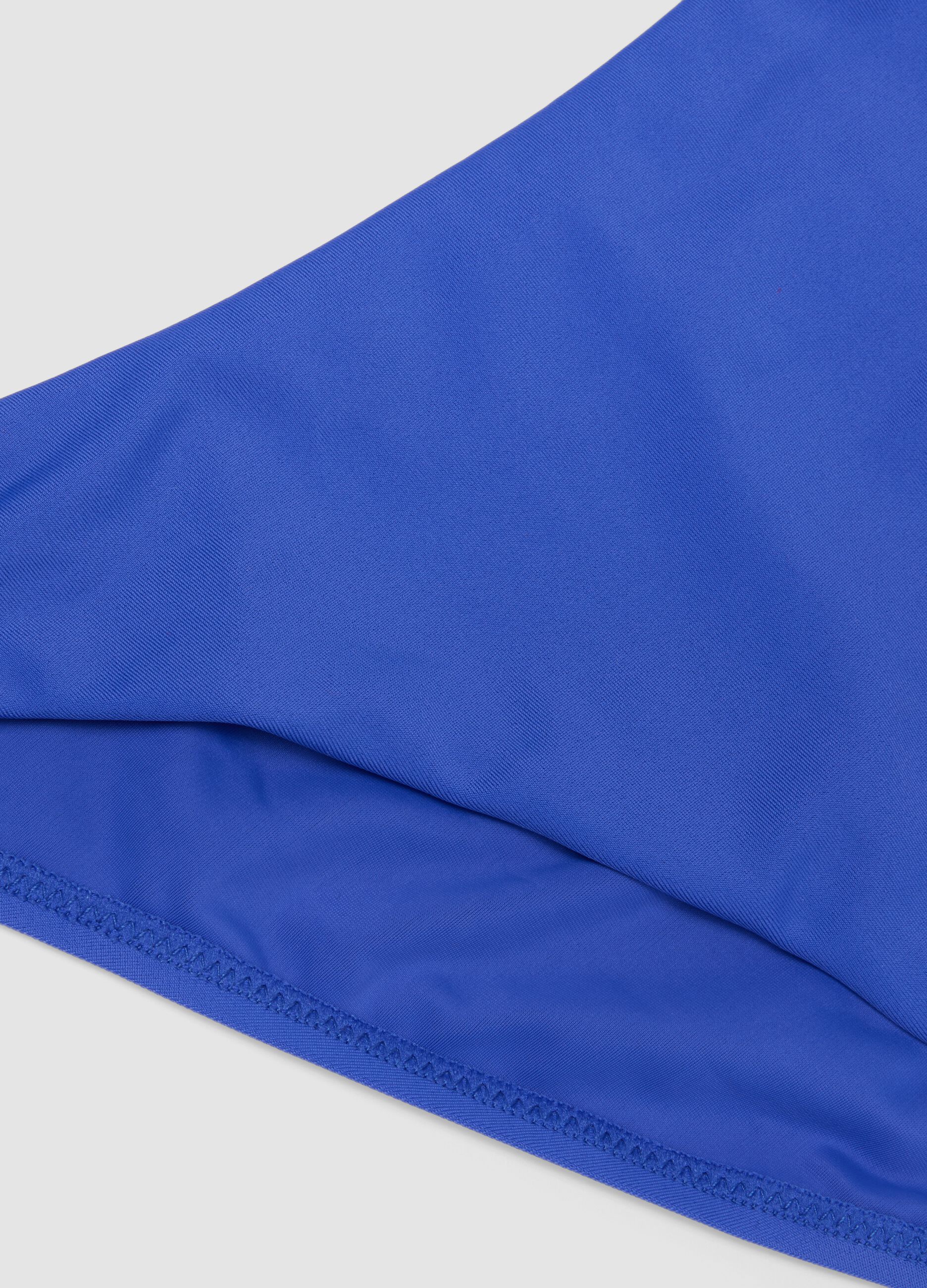 Blue stretch-fabric bikini bottoms