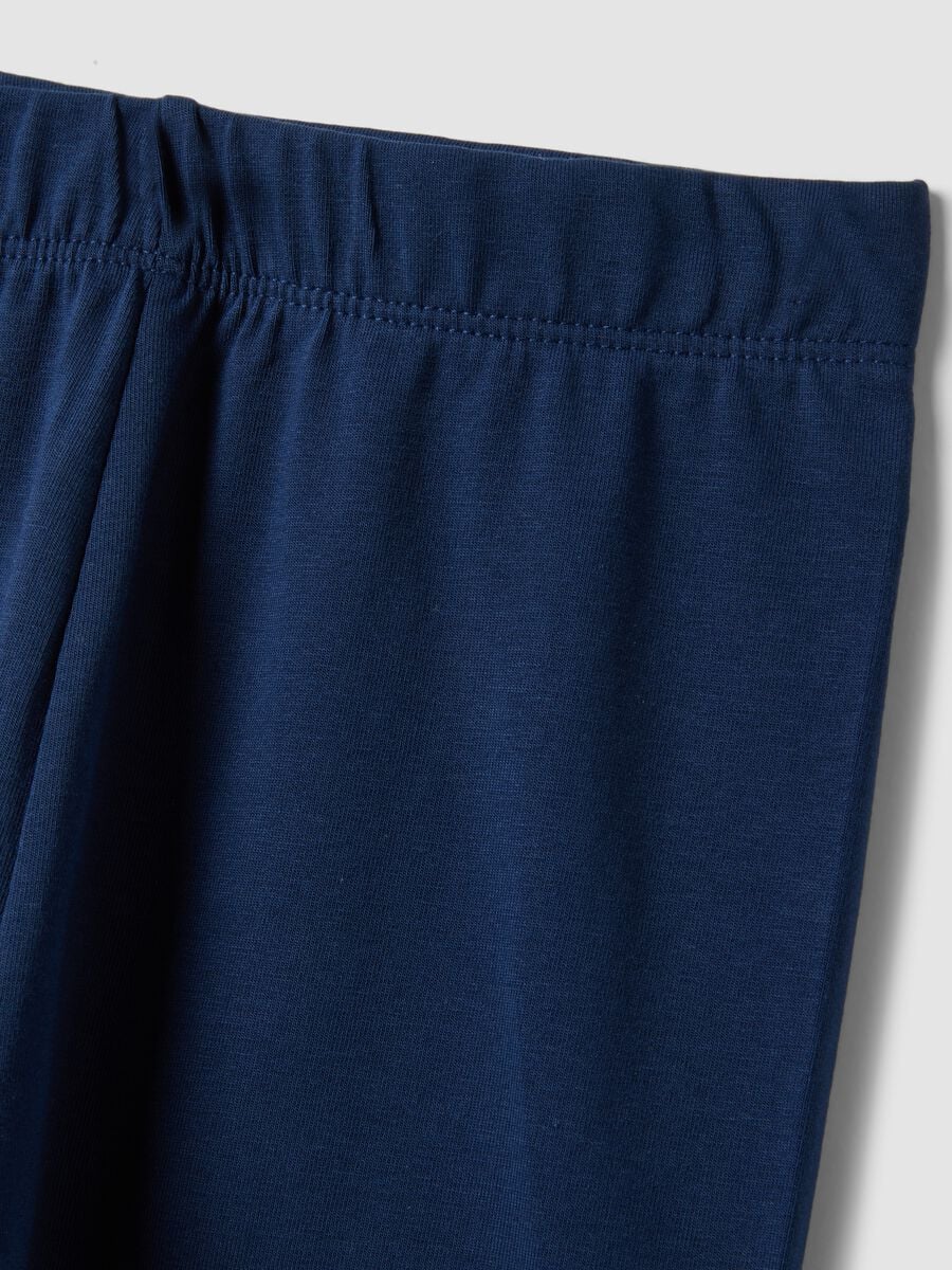 Leggings skinny blu in cotone organico elasticizzato per ragazza_4