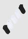 Five-pack of white and black ankle socks in stretch cotton blend_0