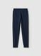 Blaue Slim Fit Stretch-Baumwoll-Leggings_4