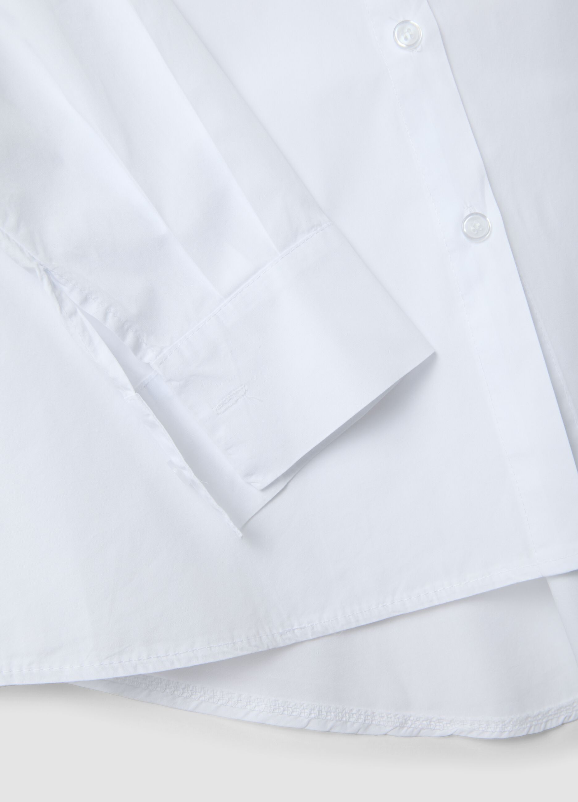 White pure cotton slim-fit shirt