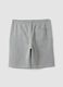 Grey cotton-blend shorts with elasticated waist, regular fit_2