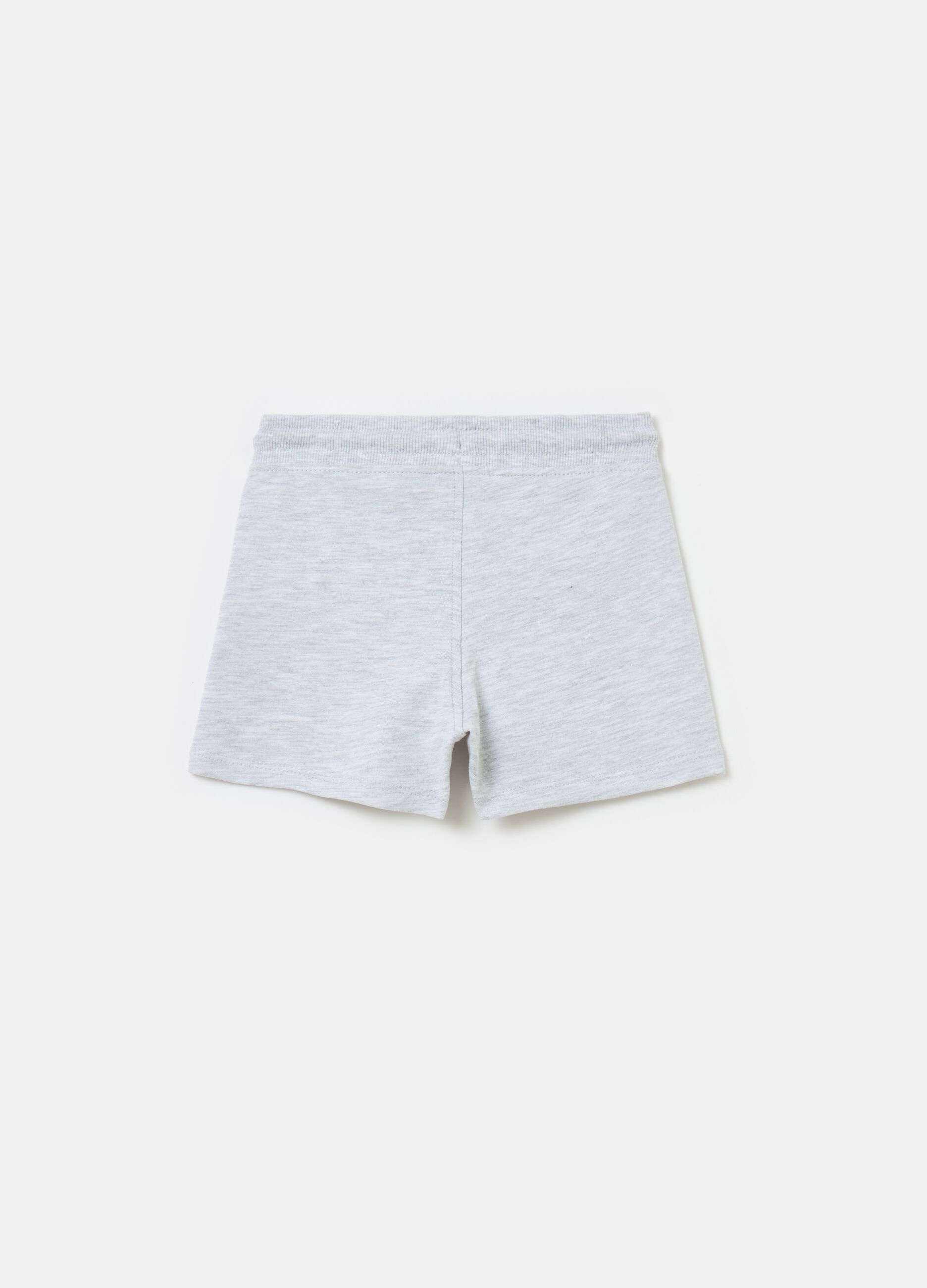 Shorts de algodón con cordón y bolsillos