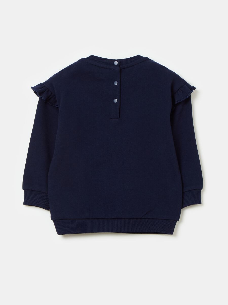 Sweatshirt in French terry with frills_1