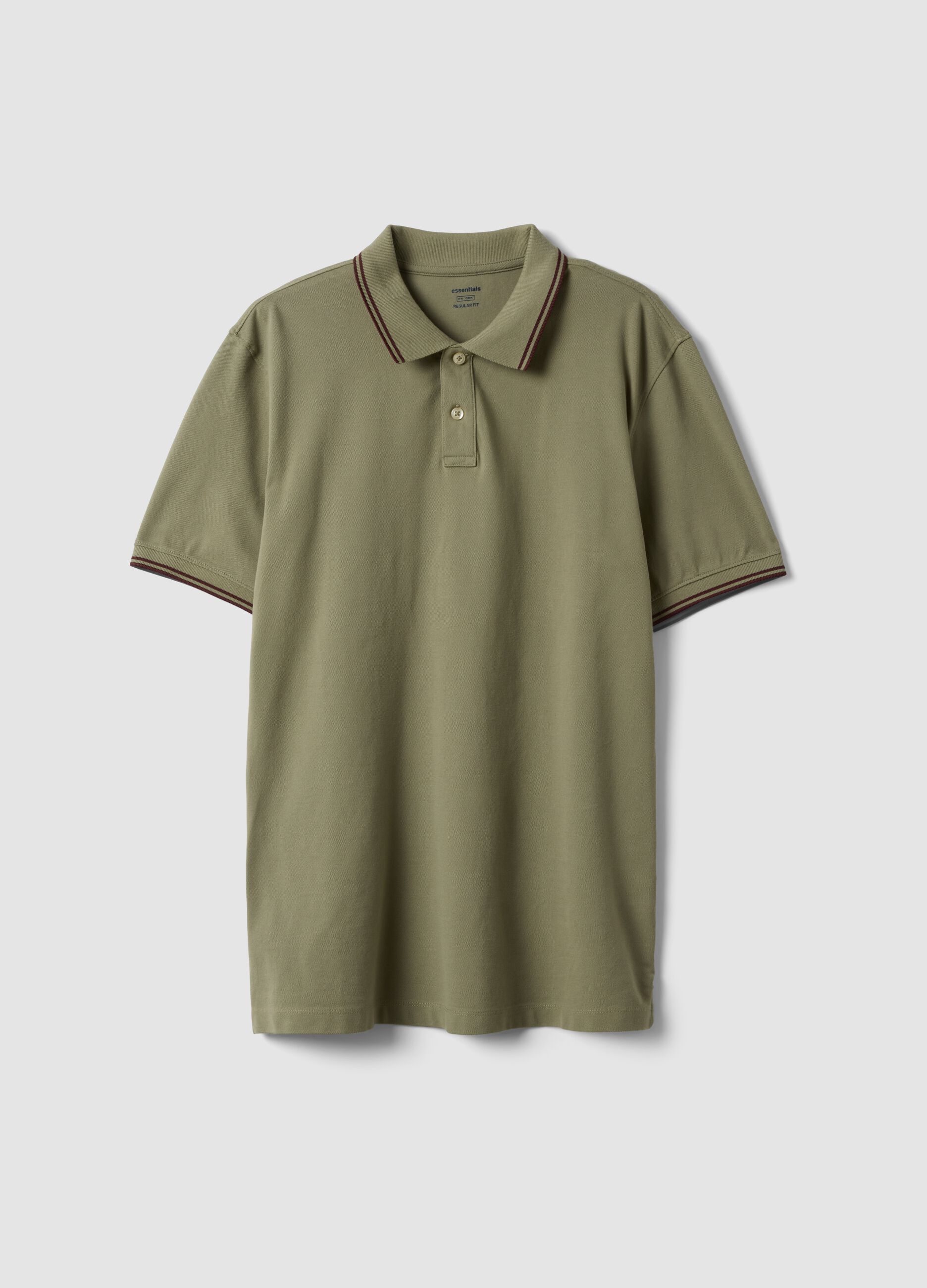 Gr&uuml;nes Poloshirt aus Stretch-Baumwolle, Regular Fit
