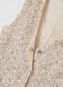 Beige regular fit waistcoat with sequins_5