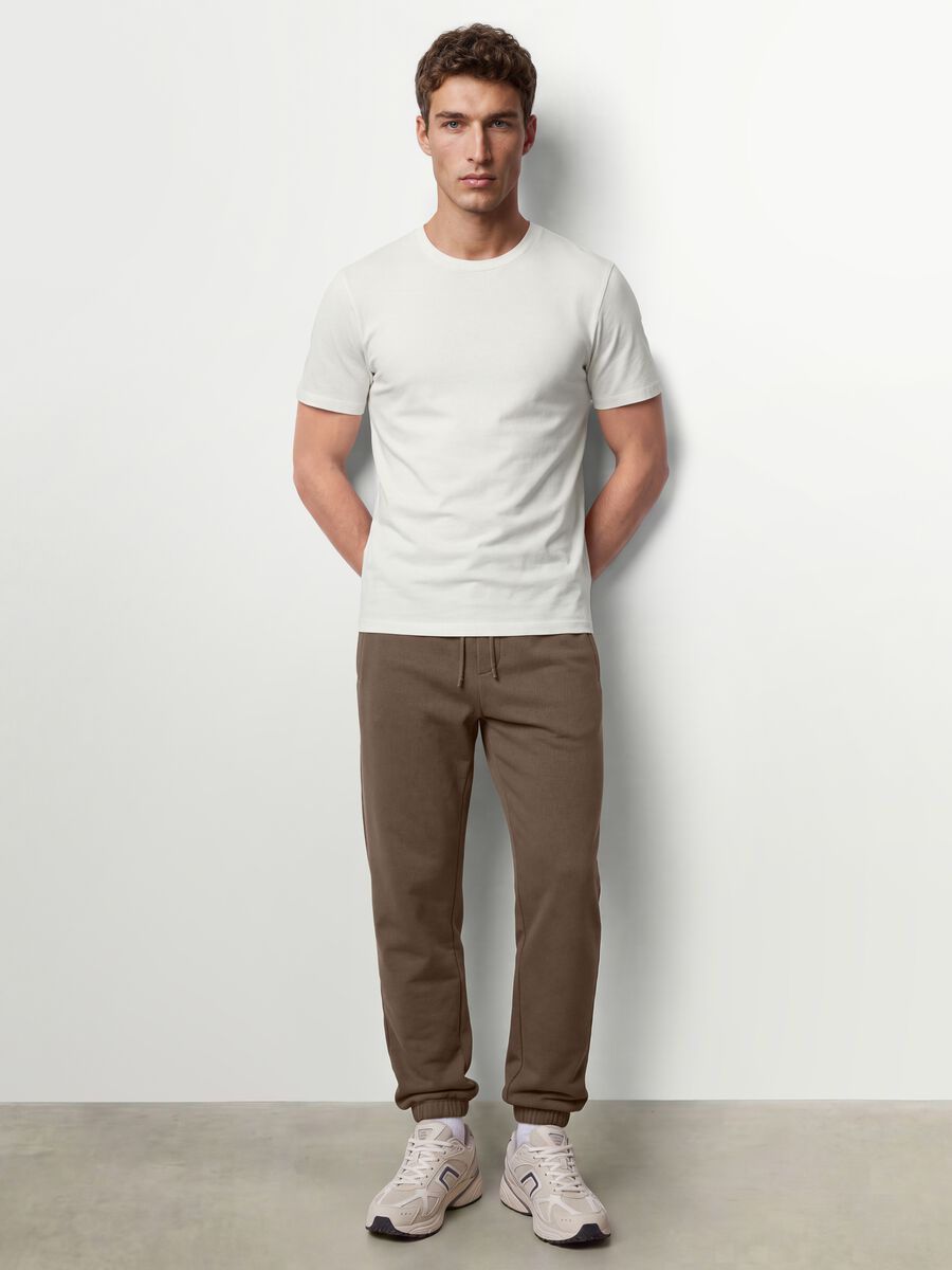 White organic cotton slim-fit short-sleeve T-shirt_1