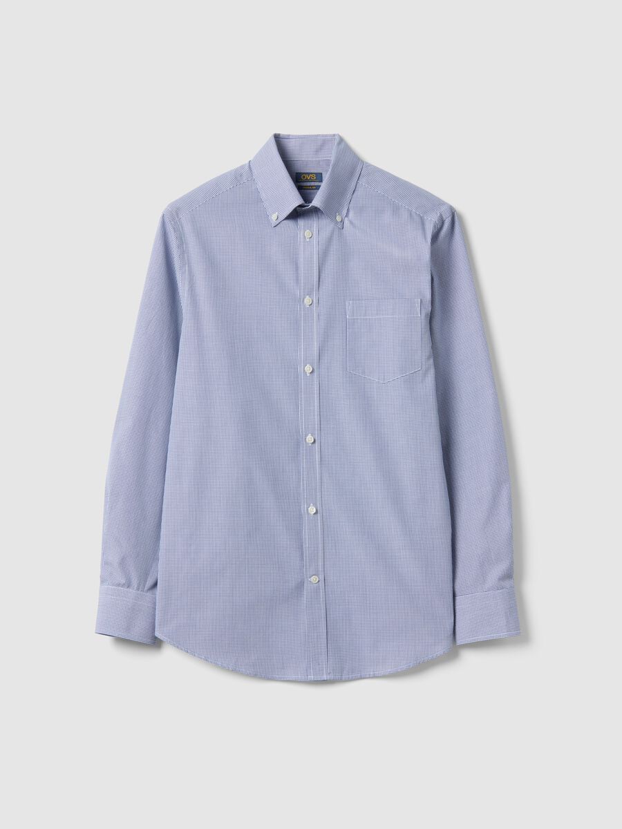 Mehrfarbiges Karohemd aus Baumwollmischung, Regular Fit, b&uuml;gelleicht_4